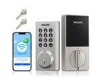 Philips Wifi Smart Keypad Deadbolt Lock, App Remote Control, No Hub... Fast Ship. Fixed Price $110.10.
