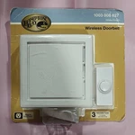 Hampton Bay Wireless Doorbell Selectable Tunes White 1003 008 627. Fixed Price $14.00.