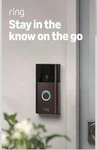 Ring Video Wi-fi Wireless Smart Doorbell, Rechargeable Battery, Alexa. Fixed Price $130.00.