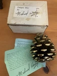 Michael Healy Designs Premium Solid Brass Heavy 4.5" Pinecone Door Knocker. Fixed Price $60.00.