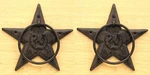 Set Of 2 Rustic Star Horsehead Towel Rings Western Country Decor 7X9X1.5". Fixed Price $42.99.