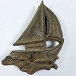 Cast Iron Antique Style Nautical Sail Boat Door Knocker Rustic Coastal Decor. Fixed Price $19.99.