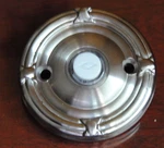 Ribbon Reed Lighted Doorbell Button Solid Brass Satin Nickel. Fixed Price $19.95.