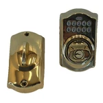 Schlage Camelot Electronic Keypad Deadbolt Door Lock Bright Brass BE365 505. Fixed Price $89.99.
