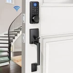 Loctian Wifi Front Door Set - Fingerprint Smart Handle Auto. Fixed Price $47.99.