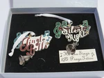 Cathedral Art Jingle Bells & Silent Night Ornaments. Fixed Price $11.66.