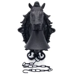 Horse Head Wall Hanging Mount Heavy Cast Solid Iron Handcrafted Antique Doorbell. Fixed Price $28.00.