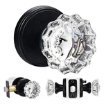 Shiny Handles Glass Door Knobs Interior, Vintage Privacy Clear Crystal. Fixed Price $63.38.