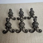 Ornate Drawer Pull Handles Set 6 Antique Bronze Tone Cabinet Hardware Scroll. Fixed Price $32.00.