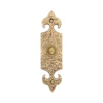 Solid Brass Fleur De Lis Doorbell With Rough Hammered Texture. Fixed Price $23.14.