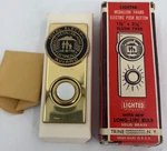 Trine MH-4 Gold Medallion Award Electric Flush Push Button Lighted Doorbell Mcm. Fixed Price $19.99.