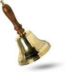 Arsuk Brass Handbell For Adults Large School With Wooden Handle Loud Clear. Fixed Price $23.51.