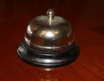 Vintage Desk Counter Bell Lobby Hotel Office Shop Ringer Wide Top Push Button. Fixed Price $14.99.