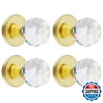 Clctk 4 Pack Crystal Glass Door Knobs Inactive Round Half-dummy. Fixed Price $99.73.