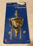 Vintage Nos Hager Hinge Co. Solid Brass 6" Door Knocker, CD7670, New Nip. Fixed Price $19.88.