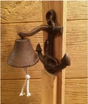 Handcrafted Nautical Decor Rustic Copper Cast Iron Wall Mounted Anchor Bell 8". Fixed Price $16.99.