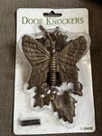 Brass Tone Butterfly Iron Door Knocker Ganz Front 5.5. Fixed Price $26.99.