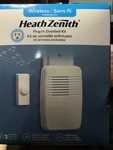 Heath Zenith SLA-7307-03 White Wireless Plug-in Door Chime Kit 4.44 In.. Fixed Price $8.62.