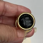 Vicenza Designs K1110 Equestre Insert Knob With Black Leather Strap, Antique G... Fixed Price $13.55.