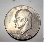 (1776-1976) 75 Eisenhower Denver Mint $1 Bicentennial Liberty Bell Reverse. Fixed Price $689.00.