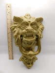 Antique Cast Iron Front Door Knocker Greenman Gargoyle, 11" Painted Heavy Mexico. Fixed Price $68.99.