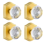 Clctk 4 Pack Crystal Glass Dummy Door Gold Satin Brass. Fixed Price $86.19.