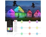 Wi-fi & Bluetooth Permanent Outdoor Lights 50FT, IP68 Smart Rgbic Cw Christ.... Fixed Price $80.74.
