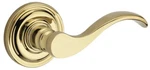 Baldwin PVCURTRR003 Curve Privacy Door Lever W/round Rose Lifetime Polished Bras. Fixed Price $110.00.