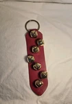 Mbs Red Leather Sleigh Strap 7 Bells Christmas Brass Door Hanger 13 Jingle. Fixed Price $29.99.
