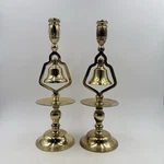 Set Of 2 Baldwin Brass 13" Candlesticks Tavern Service Bell, Made America. Fixed Price $153.64.