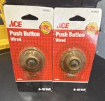 Ace Wired Doorbell Push Button, Gold Finish, 6-16 Volt, Pack, 3010923. Fixed Price $9.99.