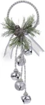 Kurt Adler J3635 Silver And White Metal Bell With Pinecone Door Hanger, 13. Fixed Price $34.99.
