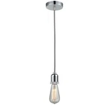 Innovations Whitney Bare Bulb Mini Pendant, Chrome/zebra Cord 100PC-10BW-0PC. Fixed Price $79.20.