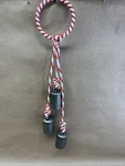 Red White Peppermint Lane Door Chime Christmas Decor Hanging Cow Bells 16. Fixed Price $9.00.
