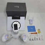 Ring Floodlight Cam Wired With Chime Pro New Open Box. Fixed Price $129.99.