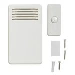 Wireless Battery Operated Door Bell Kit Push Button, WHITE#1001.406.908 New. Fixed Price $15.98.