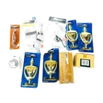 37 Pcs Crown Bolt Cap Screws & Everbilt, Door Knocker, Hinge, Pull And Timer. Fixed Price $22.47.