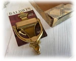 Vtg Baldwin Coloniai Brass Door Knocker 100% Solid Core Forged Old Stock Box. Fixed Price $18.00.