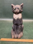Antique Cast Iron Sitting Black Cat Doorstop National Foundry Halloween Decor. Fixed Price $145.00.