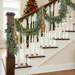 Fovths 6 Ft Christmas Garlands With Lights Bells Real Touch Norfork Cedar.... Fixed Price $51.79.