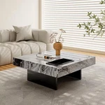 33 In. Mid Century Modern Vicenza Brown Square Sintered Stone Coffee Table With. Fixed Price $406.40.