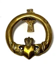 Vintage Claddagh Irish Door Knocker Celtic Cross Brass Heart W/hardware. Fixed Price $27.97.