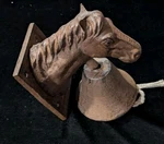 North American Country Home Cast Iron Horse Head Dinner Door Bell Nach. Fixed Price $74.95.