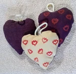 Three Heart Door Knob Hangers. Fixed Price $25.00.