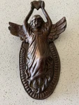 Nib Nouveau Cast Iron Winged Angel W/heart Door Knocker By Spi. Fixed Price $99.00.