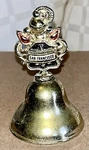 Vintage Golden Brass Pot Metal Steel Souvenir Dinner Bell 3" San Francisco. Fixed Price $7.99.