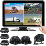 Losuudy 10.1" Ips Touch Screen Wired Backup Camera System Ahd 1080P For Truck Rv. Fixed Price $191.99.