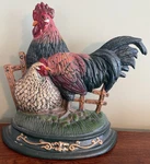 Vintage Cast Iron Rooster Hen Chicken Door Stop Country Farm Decoration 12. Fixed Price $63.70.