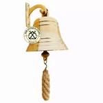 4'' Nautical Ship Bell Door Solid Brass Pr Rope Lanyard Pull Maritime. Fixed Price $58.00.