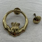 Vintage Irish Claddagh Door Knocker Solid Brass Celtic Rare Hand Heart. Fixed Price $32.50.